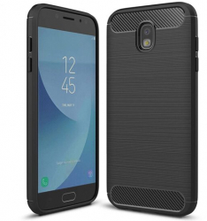 Husa Compatibila cu Samsung Galaxy J3 2017 J330 Galaxy J3 Pro 2017 Techsuit Carbon Silicone Negru