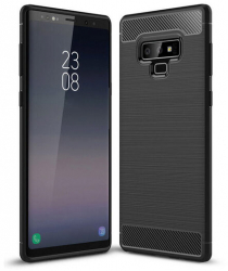 Husa Compatibila cu Samsung Galaxy Note 9 Techsuit Carbon Silicone Negru