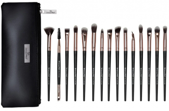Set 15 pensule machiaj Senso Pro Milano Black Rose Gold + Borseta