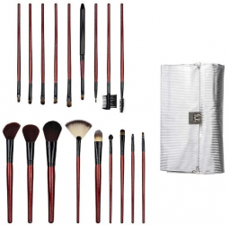Set 18 Pensule Machiaj Fraulein38 Silver Borseta inclusa 