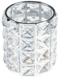 Suport pensule machiaj Luxorise Makeup Holder Rotund Silver 