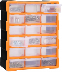 vidaXL Organizator cu 18 sertare medii 38x16x47 cm 