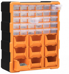vidaXL Organizator cu 39 de sertare 38x16x47 cm 