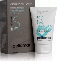 Crema tratament pentru acnee PELLAMAR - efect seboregulator 50ml