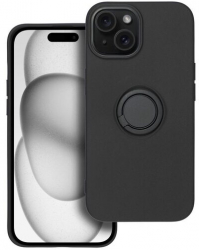 Husa Compatibila cu Apple iPhone 15 Plus Forcell Silicone Ring Negru 