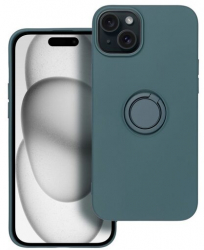 Husa Compatibila cu Apple iPhone 15 Plus Forcell Silicone Ring Verde 