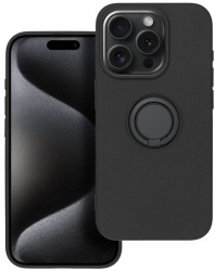 Husa Compatibila cu Apple iPhone 15 Pro Max Forcell Silicone Ring Negru 