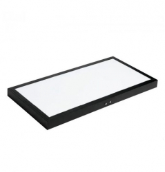 Plafoniera led aplicat dreptunghiulara Proteus-36W Negru 3000 lm lumina rece 6400K dimensiune 300x600x38 mm IP20 Aluminiu 