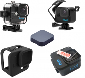 Set 5 accesorii pentru Gopro Hero 11 Mini Carcasa waterproof Carcasa de protectie Husa de protectie Folie de protectie lentila Capac 