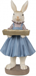 Figurina Iepuras Paste Girl polirasina multicolora 10x8x20 cm 