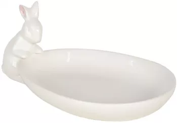 Platou Paste ceramica alba 20x13x8 cm 