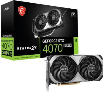 Placa video MSI VENTUS 2X OC NVIDIA GeForce RTX 4070 SUPER 12GB GDDR6X 192-bit DLSS 3 