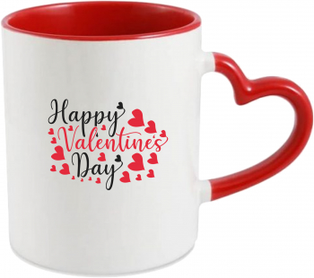 Cana personalizata pentru Valentines Day Happy Valentines day inimioare 