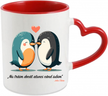 Cana personalizata pentru Valentines Day Nu traim decat atunci cand iubim 