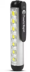 Lanterna LED - cu modul lumina de lucru - baterie de 400 mAh - XPE + LED SMD - 500 lm - IP55 - argintiu 