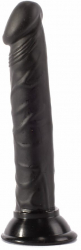 Dildo cu ventuza X-Men Ultra Soft Negru lungime 14 cm diametru 2.5 cm 