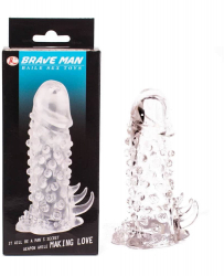 Extensie Penis Brave Man Stimulare clitoris Voluptas Transparent 13 cm 
