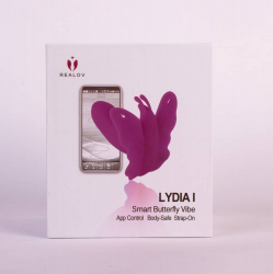 Vibrator Clitoris Realov Lydia I Smart Butterfly Vibe Purple Aplicatie Telefon Realov 2.7 grosime 8.7 cm lungime Violet 