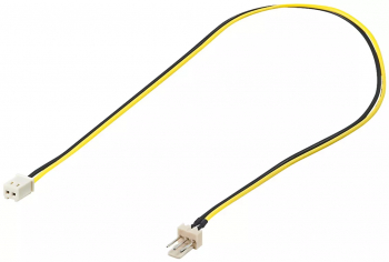 Cablu adaptor de alimentare PC tata 3 pini la 2 pini mama 0.3m Goobay 