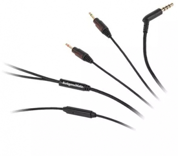 Cablu casti cu microfon Jack - 2x Jack 1m Kruger&Matz 