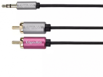Cablu Jack audio 3.5 mm la 2x RCA 3m STEREO Profesional Kruger&Matz 