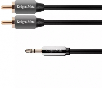 Cablu STEREO Jack 3.5 mm la 2x RCA 1.8m Profesional Kruger&Matz 