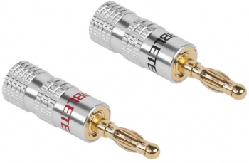 Set 2 mufe Banana din metal 4mm tata HQ Cabletech