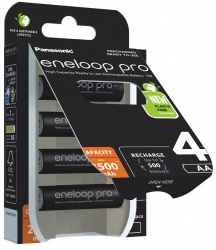 Set acumulatori AA NIMH 2500mAh R6 Eneloop Panasonic 4buc Plastic Free 