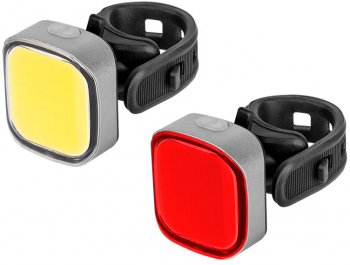 Set iluminat bicicleta fata-spate USB URZ3492 REBEL