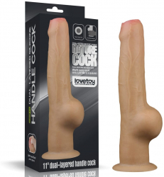 Dildo Lovetoy cu testicule - si ventuza Handle Cock lungime 27.8 cm diametru 4.3 cm 