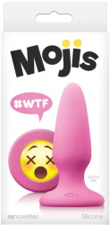 Dop Anal NS Toys Mojis WTF Medium Roz grosime 3 cm lungime 10.5 cm cu ventuza 