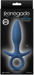 Dop Anal NS Toys Renegade King Small Albastru grosime 2.9 cm lungime 14.5 cm 