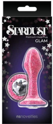 Dop Anal NS Toys Stardust Glam Roz grosime 4.8 cm lungime 9.5 cm 
