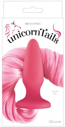 Dop Anal NS Toys Unicorn Tails Pastel Roz grosime 3 cm lungime 10.3 cm 