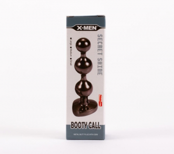 Dop Anal X-Men Secret Shine Booty Call L II Negru grosime 2 - 2.5 - 3 cm lungime 14 cm