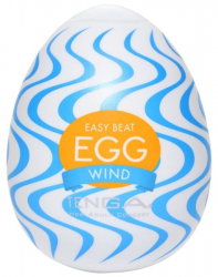 Masturbator EGG WIND Tenga Alb lungime 7 cm forma normala 