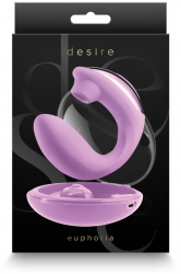 Vibrator Desirephoria Magenta NS Toys dublu lungime 14.5 cm grosime 3 cm 