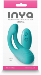 Vibrator INYA Utopia Teal NS Toys telecomanda lungime 15 cm grosime 3.6 - 4 cm 