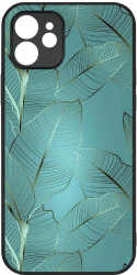 Husa BestCase Slim Glassy Comp Cu Apple iPhone 12 Blue Feathers HD Colors Prot camera G 1162 