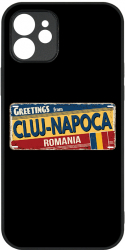 Husa BestCase Slim Glassy Comp Cu Apple iPhone 12 Cluj Napoca License plate HD Colors Prot camera G 1185 