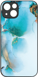 Husa BestCase Slim Glassy Comp Cu Apple iPhone 13 Blue Marble HD Colors Prot camera G 893 