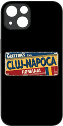 Husa BestCase Slim Glassy Comp Cu Apple iPhone 14 Cluj Napoca License plate HD Colors Prot camera G 1185 