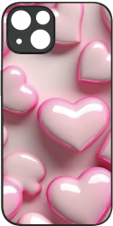 Husa BestCase Slim Glassy Comp Cu Apple iPhone 13 Sweet Hearts HD Colors Prot camera G 1148 
