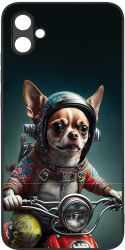 Husa BestCase Slim Glassy Comp Cu Samsung Galaxy A04e Biker Doggy HD Colors Protectie camera G 1098 