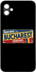 Husa BestCase Slim Glassy Comp Cu Samsung Galaxy A04e Bucharest License plate HD Colors Protectie camera G 1186 