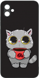 Husa BestCase Slim Glassy Comp Cu Samsung Galaxy A04e Coffe Time for Sweet Cat HD Colors Protectie camera G 1071 