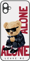 Husa BestCase Slim Glassy Comp Cu Samsung Galaxy A04e Leave Me Alone Teddy Bear HD Colors Protectie camera G 922 