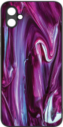 Husa BestCase Slim Glassy Comp Cu Samsung Galaxy A04e Marble Purple HD Colors Protectie camera G 896 