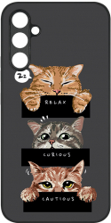 Husa BestCase Slim Glassy Comp Cu Samsung Galaxy A04s Cat Life HD Colors Protectie camera G 1074 