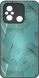 Husa BestCase Slim Glassy Comp Cu Xiaomi Redmi 12C Blue Feathers HD Colors Prot camera G 1162 